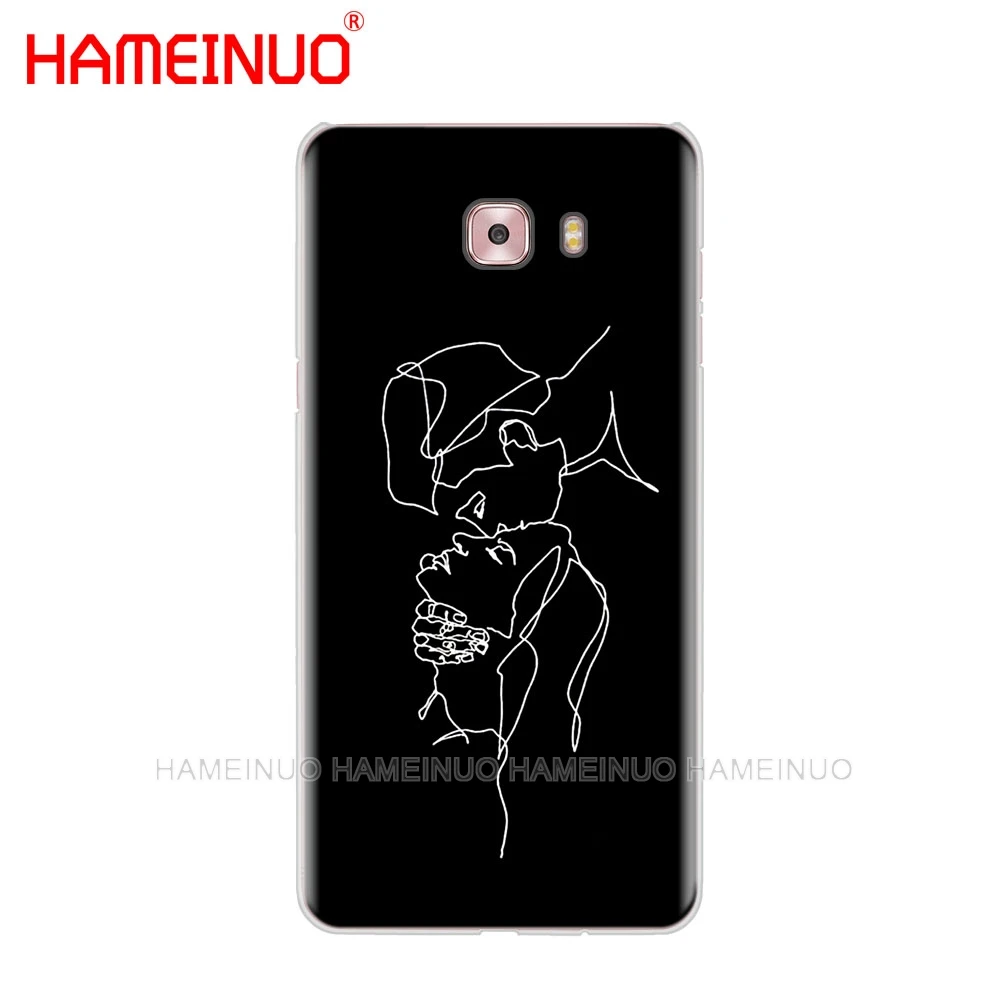 HAMEINUO художественный чехол с белой линией Поцелуй Любовь Сердце цветок Роза