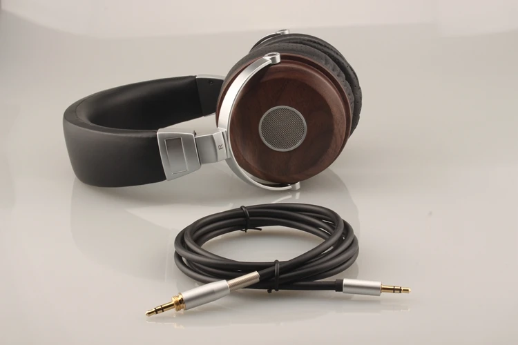 BLON BossHifi B7 HiFi Bass Stereo Wooden Metal Headphones Black гарнитура из красного дерева наушники с