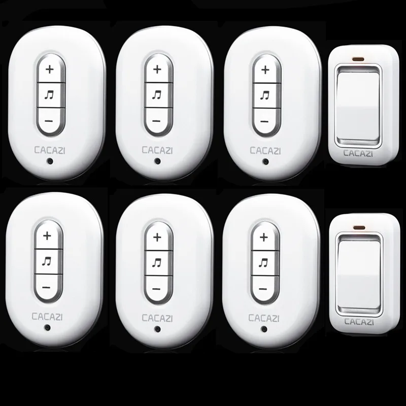 2 кнопки + 6 дверной звонок приемников 100 М пульт дистанционного управления AC 110-240 В