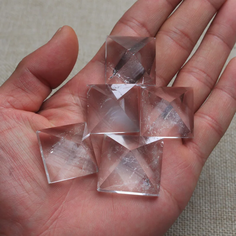 1pc Natural white clear Quartz crystal pyramid healing fengshui crystals miner | Дом и сад