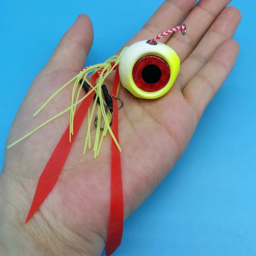 HOOFISH 1 шт. 120 г/100 г/80 г/60 г грузило для рыбалки приманка с четырьмя 3D глазами 3 цвета