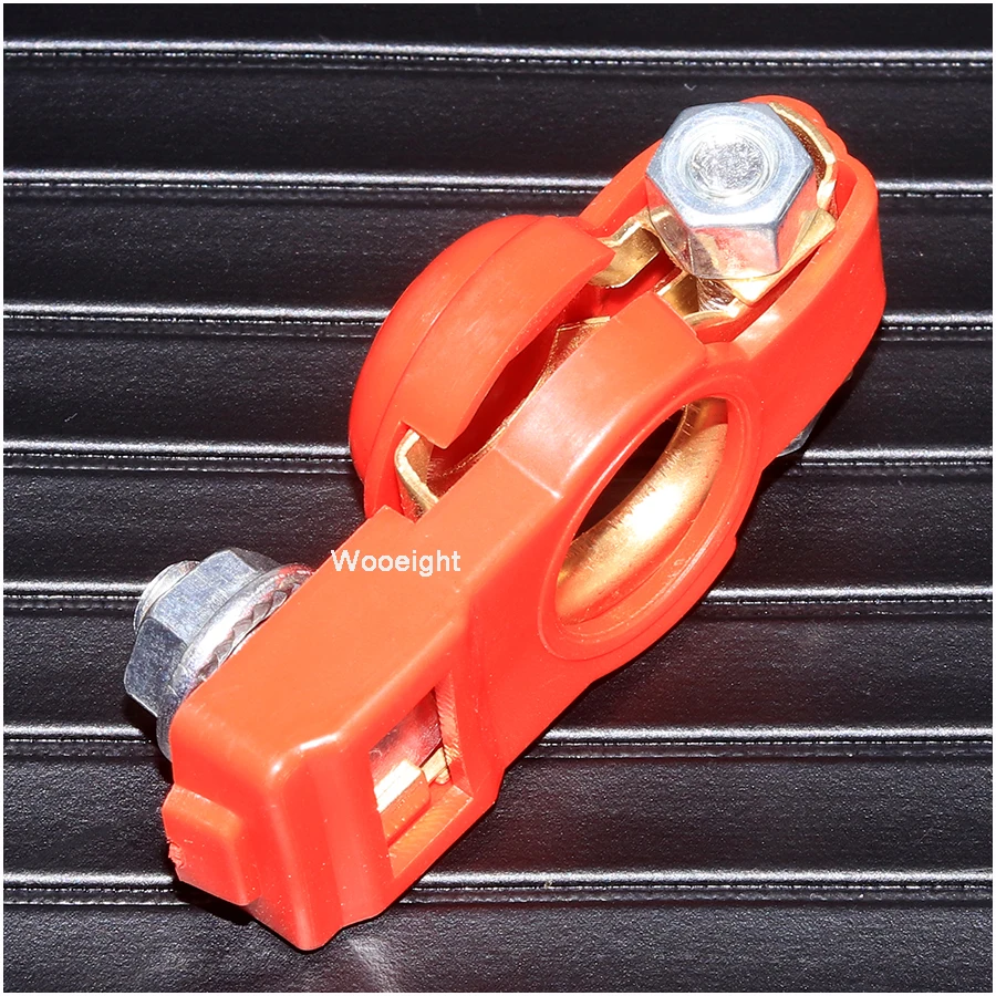 Wooeight 2Pcs Universal Car Battery Positive Negative Terminal Clamp Clips Protection Covers Connector For Benz BMW VW Honda|Провод