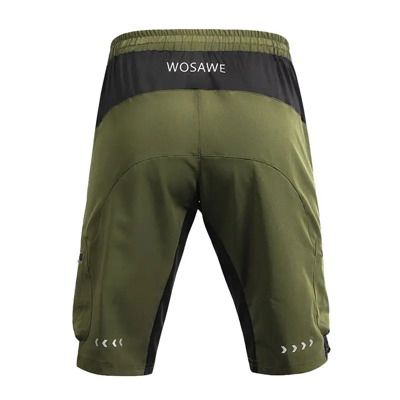 WOSAWE Cycling Shorts Men Waterproof MTB Road Bike Quick Dry Bicycle Downhill Outdoor Summer Loose-Fit | Спорт и развлечения