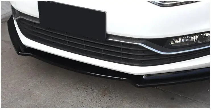 ABS Gloss black ABS передний сплиттер бампер спойлер Диффузор Крышка для VW POLO по EMS - Цвет: ABS Gloss black