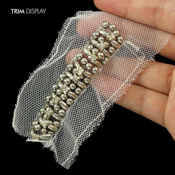 Отделка из бусин и кристаллов кружевная лента сетки с плетеной оплеткой