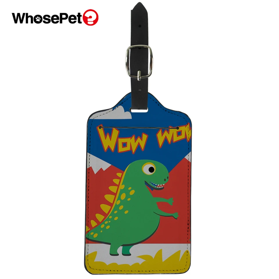 WHOSEPET классные ярлыки на чемодан мультфильм идентификационная этикетка ID адрес