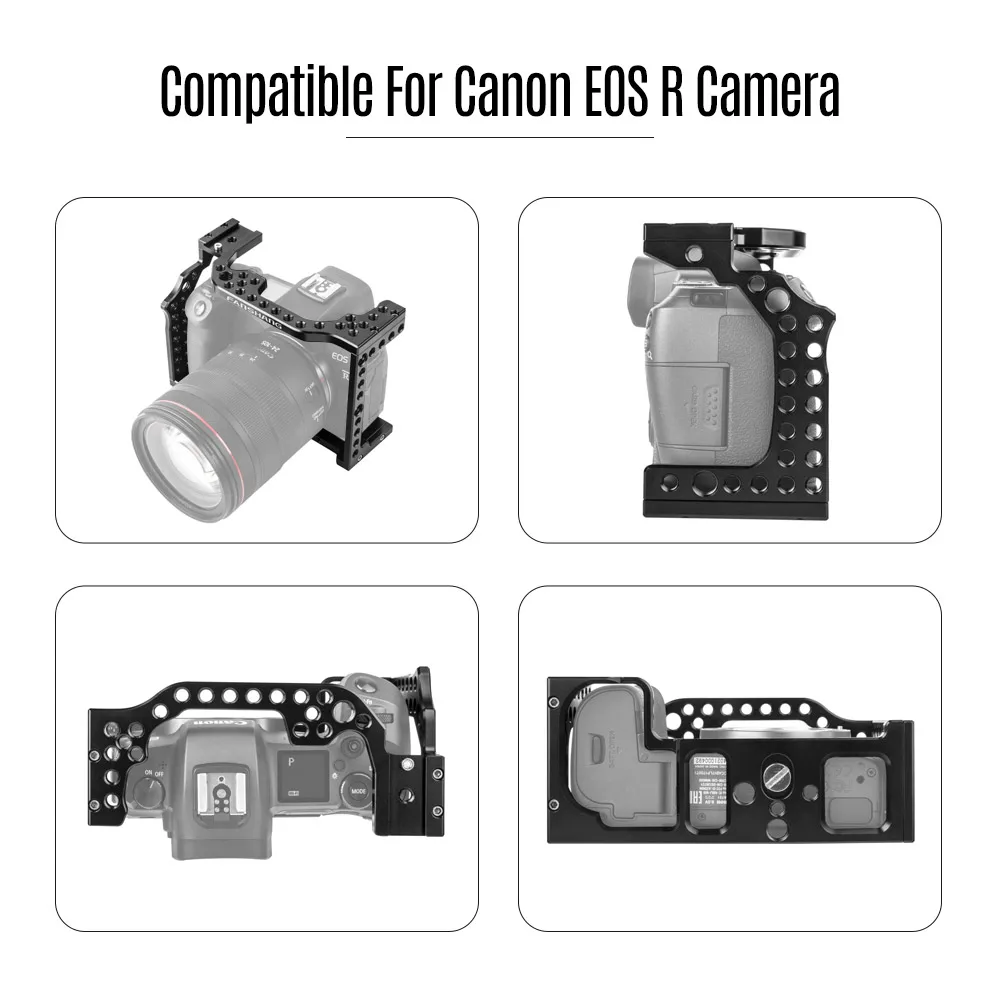 Камера клетка видео фильм Риг стабилизатор для Canon EOS R полный каркас ILDC камера+ Холодный башмак крепление для Magic Arm видео светильник
