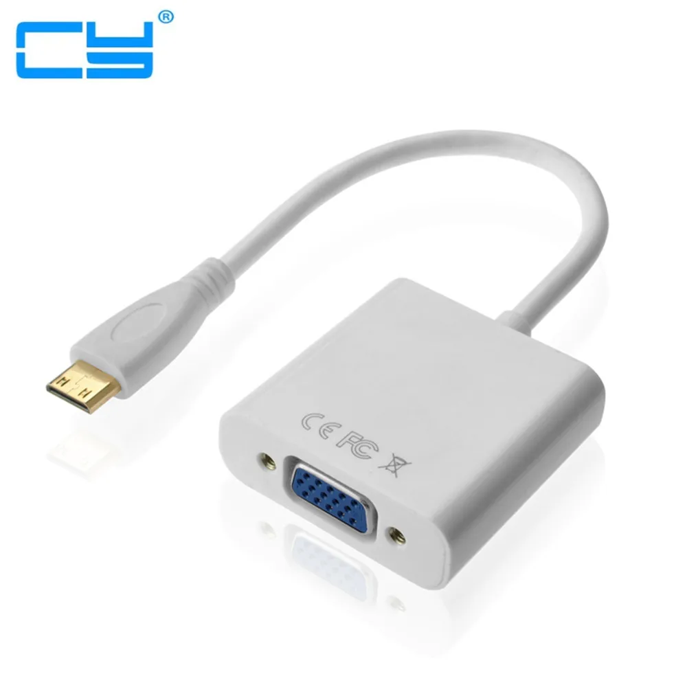 Мини HDMI Совместимость Вход to VGA Женский Выход с адаптером селфи стик для планшета