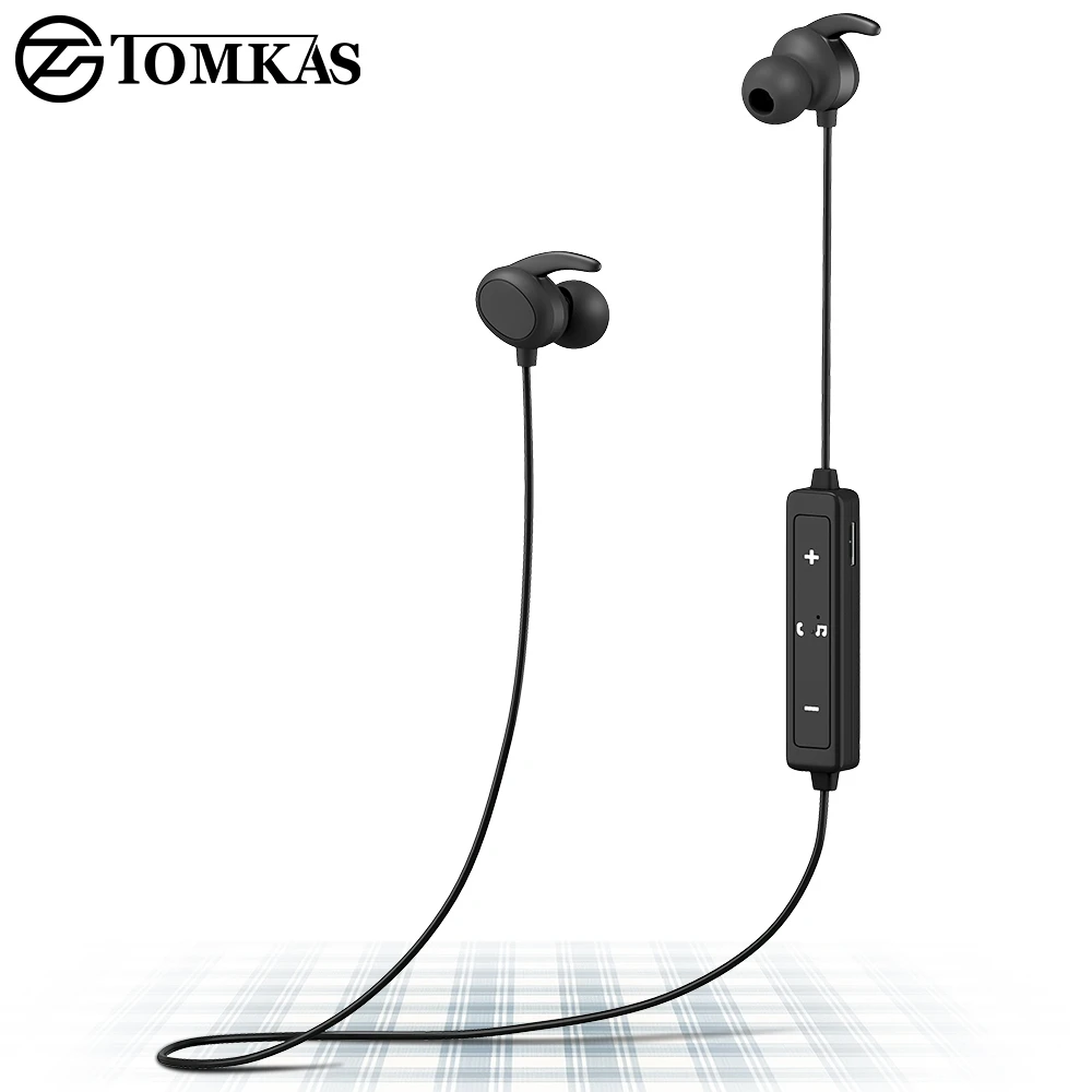 TOMKAS Беспроводной Bluetooth наушники гарнитуры спортивные для телефона iPhone с