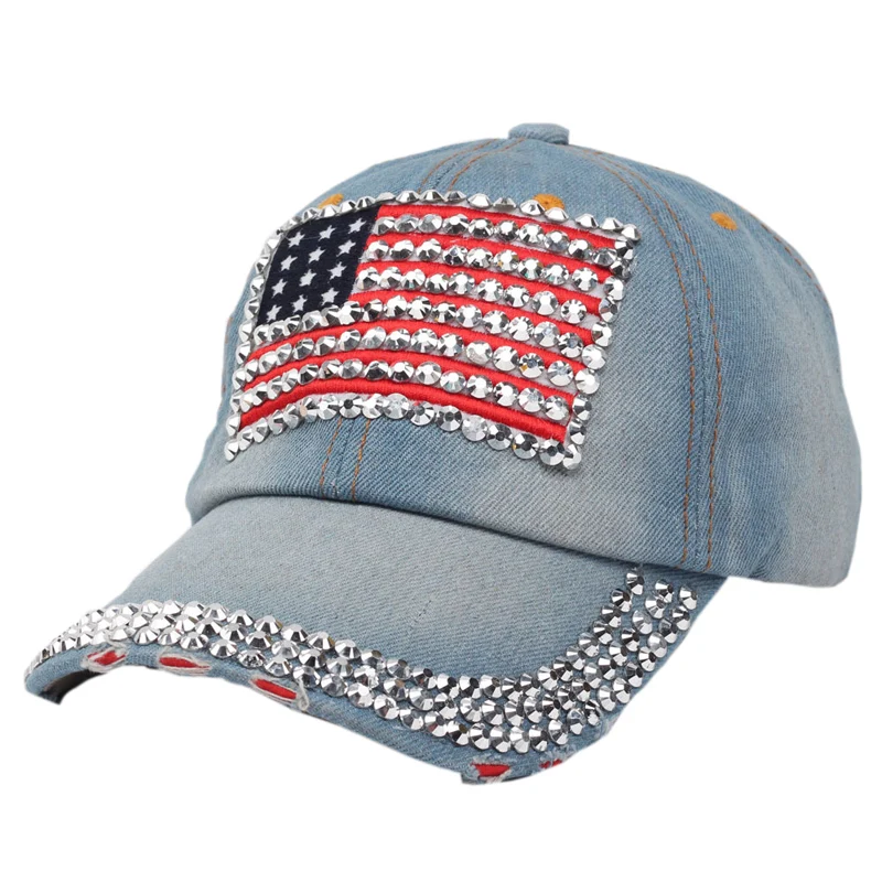 Высококачественная бейсболка для женщин и мужчин джинсы с флагом США набор со