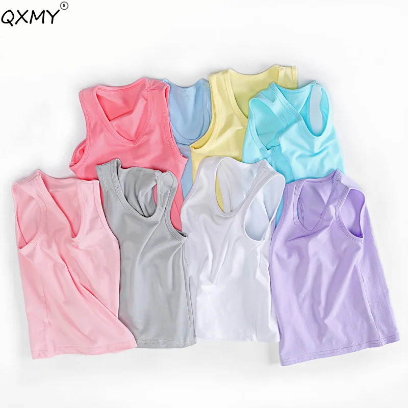 

Летняя футболка для маленьких девочек хлопковая Футболка ярких цветов для детей, футболки без рукавов для маленьких девочек, детские топы, ...