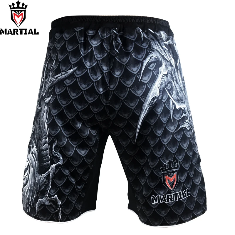 Боевые боевые шорты: защитник Соединенных предметов шорты bjj muay thai с драконом mma