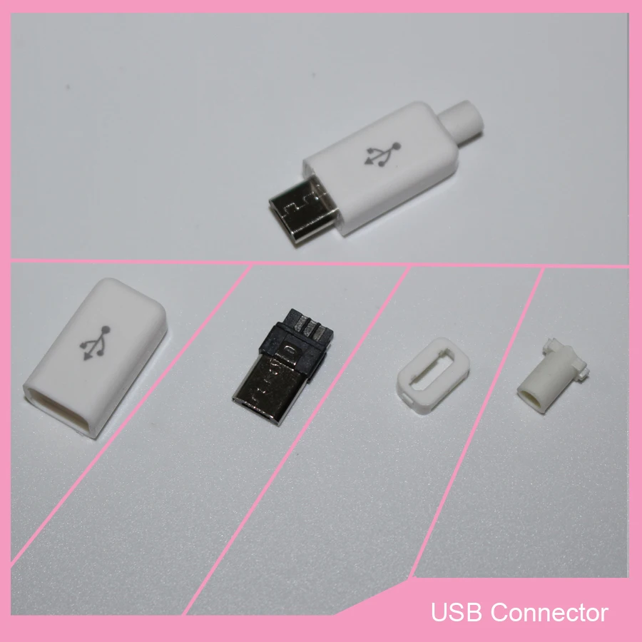 10 комплектов 5PIN Micro USB штекер разъем зарядное устройство 5P хвостовый зарядный 4 в 1