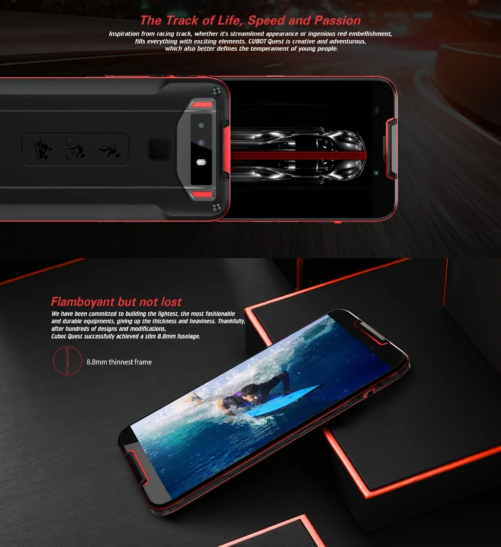 Cubot Quest IP68 водонепроницаемый пылезащитный Мобильный телефон MT6762 Octa Core Andriod 9,0 4 Гб ram 64 Гб rom NFC Смартфон 4000 мАч
