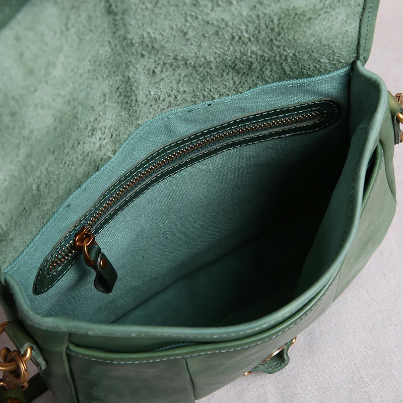 Оригинальная женская маленькая сумка через плечо ручной работы из натуральной