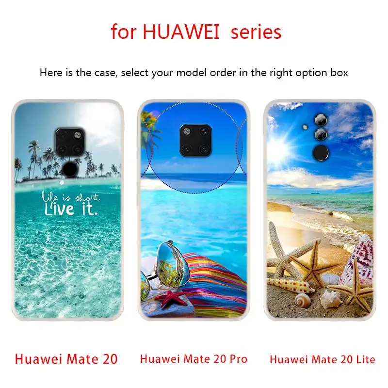 Прозрачные чехлы для телефонов с морским небом песчаным пляжем Huawei Mate 30 20 10 Lite Pro