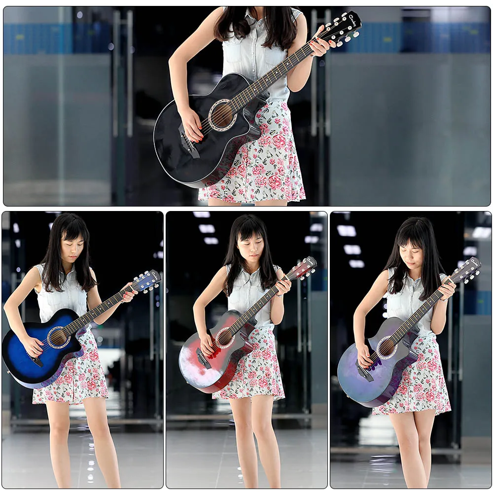 38 &quotАкустическая фолк 6 струнная гитара для начинающих студентов подарок|guitar for