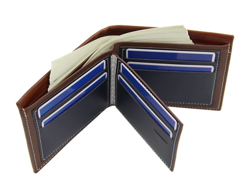 Топ Ретро 2019 мужской кожаный Роскошный кошелек короткий тонкий изысканный