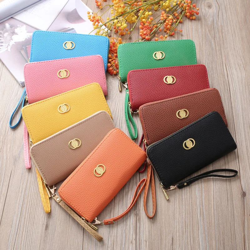 Женский кошелек клатч с узорами личи посылка для карт длинный женский роскошные
