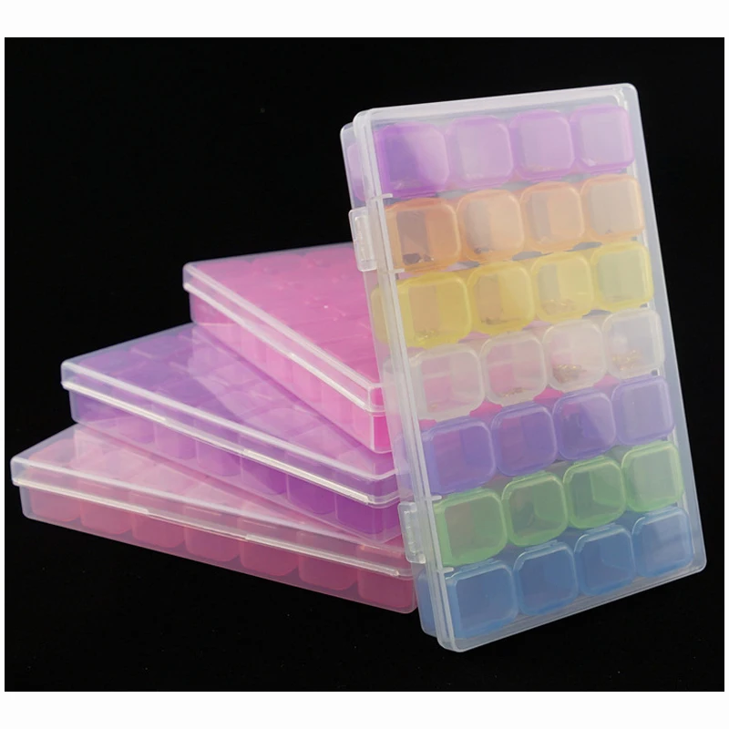 DPF 28 бутылок противоударный Прочный коробка для алмазной живописи и узором