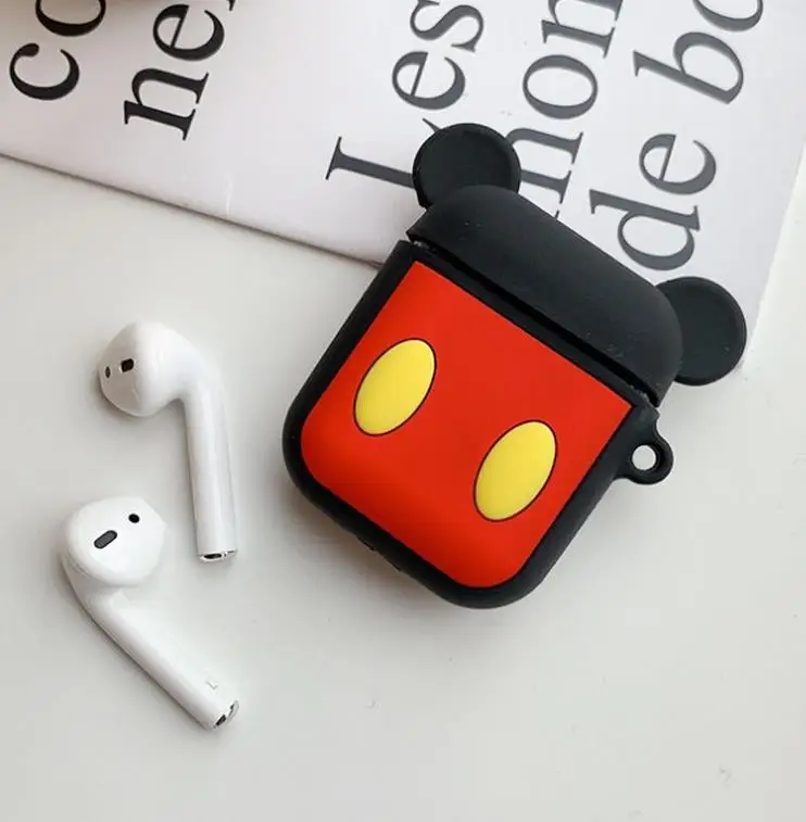 Чехол с рисунком для Apple AirPods силиконовый Micky Minne милый Airpods беспроводной Bluetooth