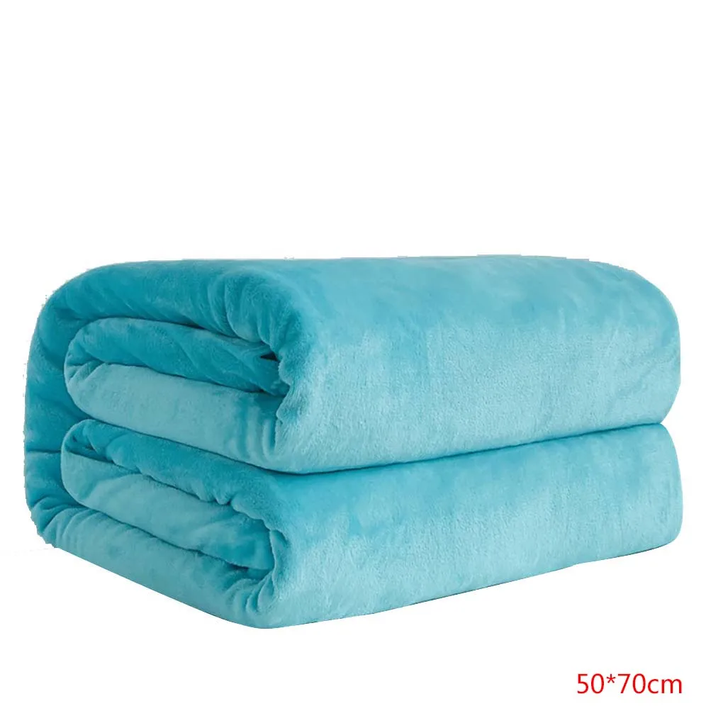 Домашний текстиль, одноцветное фланелевое одеяло, 50x70 см, супер теплое одеяло для дивана, s, осенне-зимнее одеяло, s, воздухопроницаемые коврики для комнаты