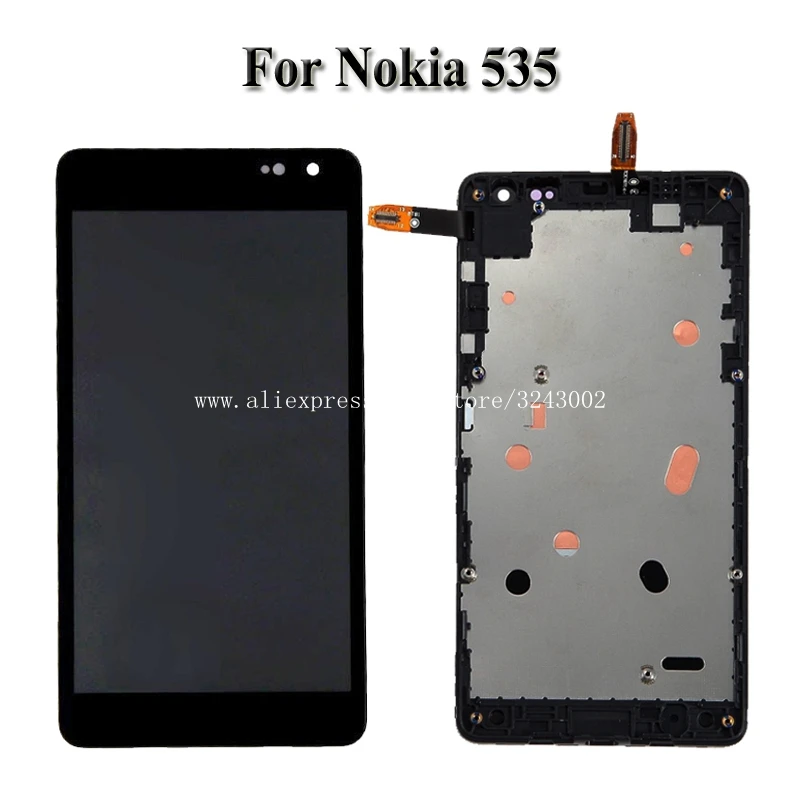 Для Nokia Lumia 535 ЖК дисплей Дисплей с Рамки + Сенсорный экран сборки Замена для 2c 2 S
