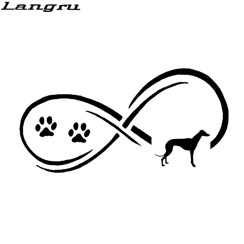Langru горячая Распродажа Greyhound собака вечность лапа принт автомобильные наклейки