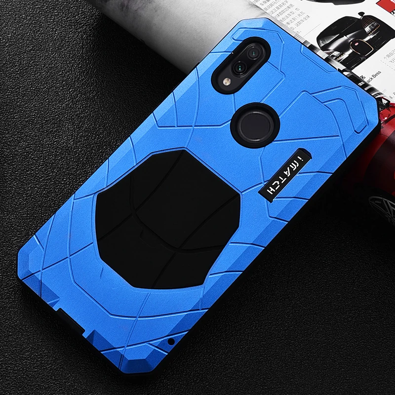 Повседневный водонепроницаемый чехол для Xiaomi Redmi Note 7 противоударный сверхпрочный силиконовый алюминиевый металлический чехол для Redmi Note 7 Pro Чехол