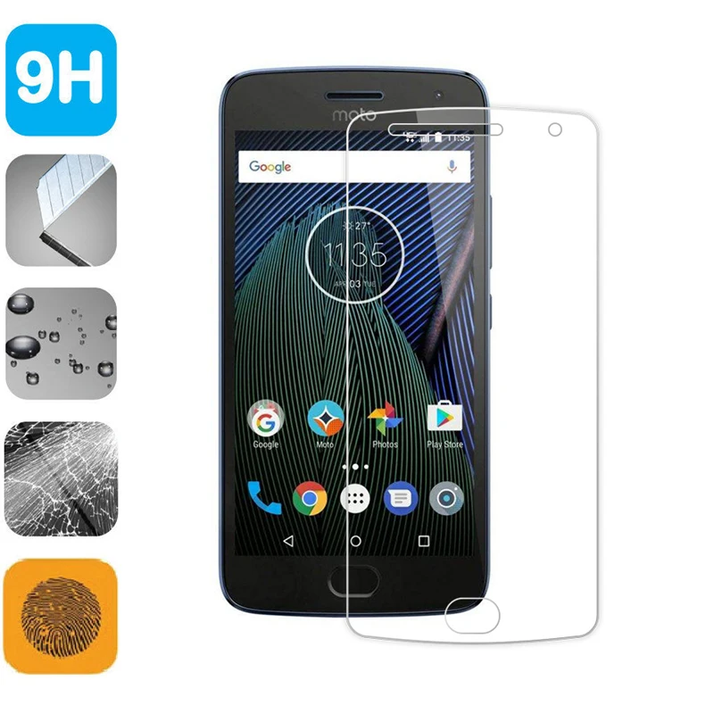 9H Защитная пленка для экрана LCD из закаленного стекла для Motorola Moto G5 Plus, аксессуары для защиты.