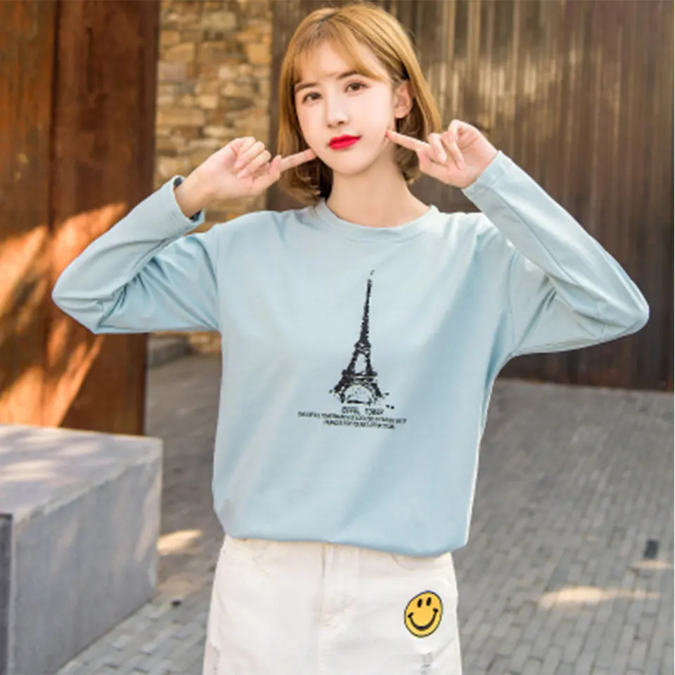 Новинка осени 2018 корейские женские рубашки с длинным рукавом Повседневные Harajuku