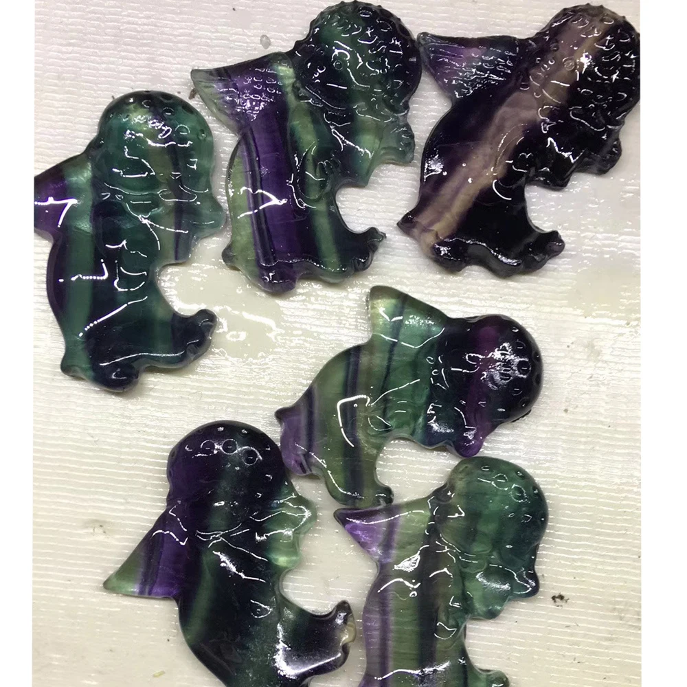 

Natural crystal animal fluorite quartz gargoyles craving cute gargoyles healing gemstone for decor room