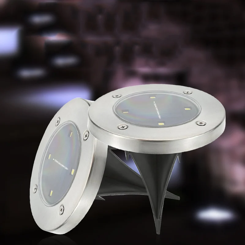 4 шт./лот 4led/8led Круговое освещение для лужайки на солнечной батарее наружное водонепроницаемое подземное освещение для лужайки на солнечной батарее для сада