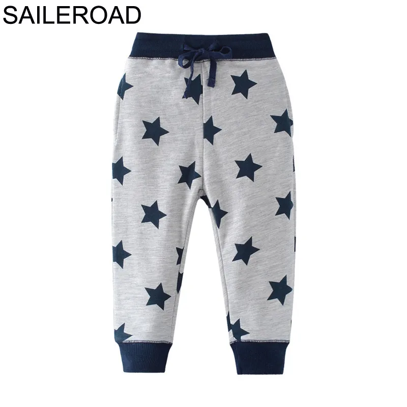 SAILEROAD Мода Звезды Pattern Мальчики Полные Свитера Брюки Маленькие Мальчики Брюки Теплые Спортивные Брюки Мальчик Дети Брюки Зимние Брюки - Цвет: 7056 same picture