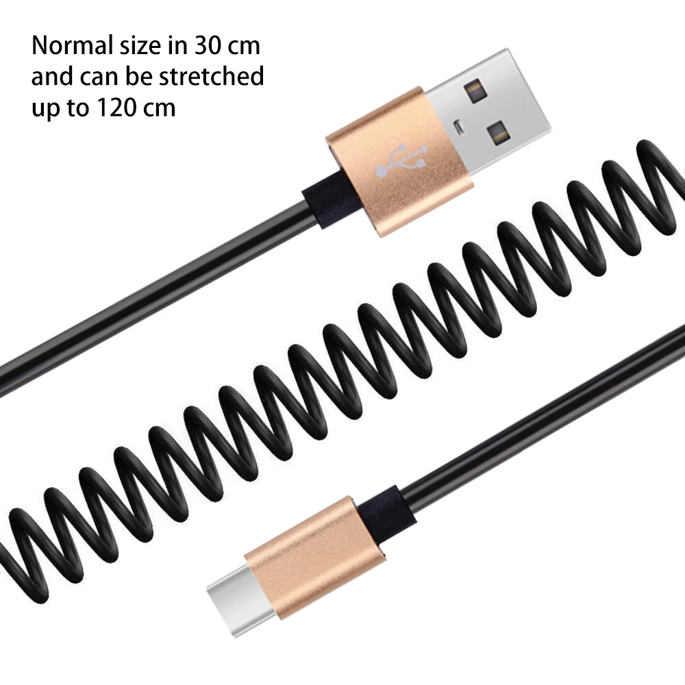 Телескопический Удлинительный зарядный кабель ROOTOO 5V 2.4A USB C для Samsung S10/LG G6/Huawei mate