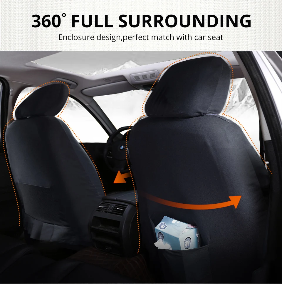 Partol автомобильный Стайлинг 2 шт. чехлы для автомобильных сидений передние Чехлы