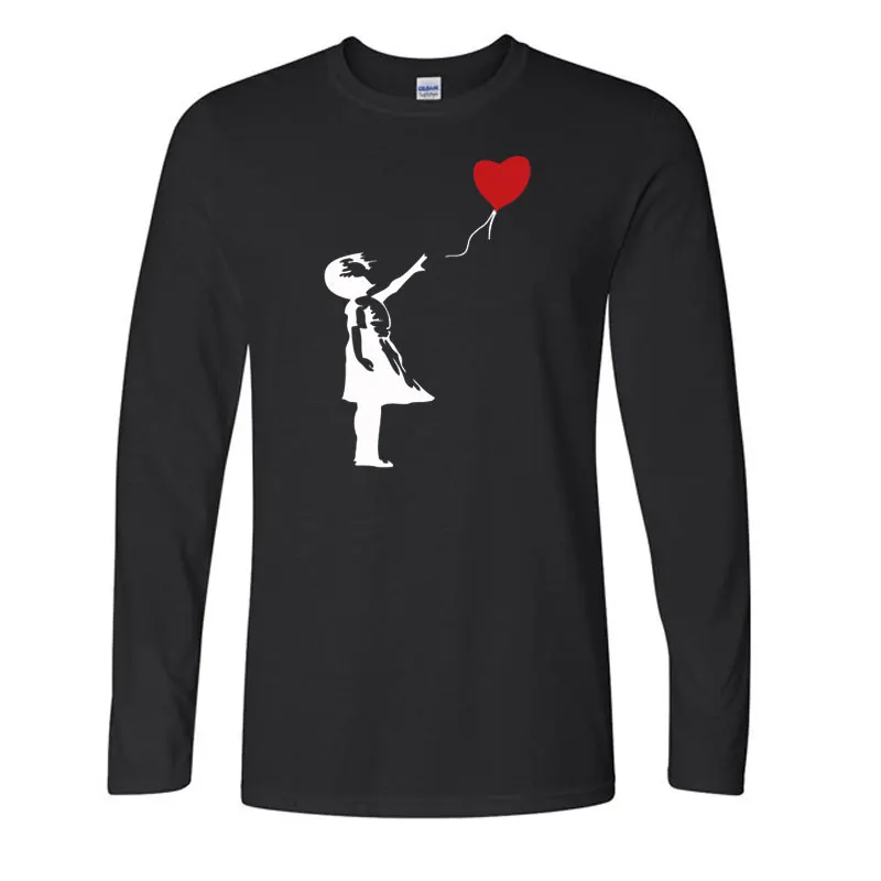 Новая модная мужская футболка с длинными рукавами и круглым вырезом Banksy Theres Always