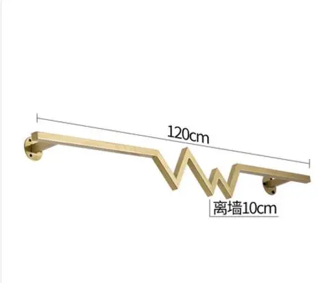 20 Clothing Shop Shop Show Rack Ground Combination Golden Clothing Rack Creative Iron Female Clothing Rack Hanging Clothes Rack - Цвет: 20