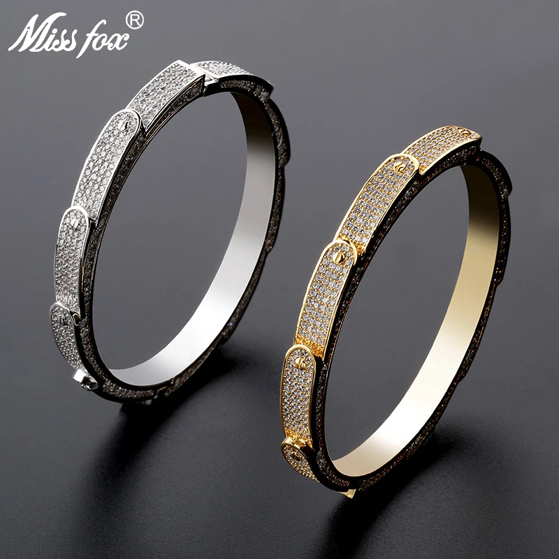

Missfox Fashion Hot Wheels Bracelet For Men Full Lab Diamond Style Wristband Cuff Bangles Steel Jewelry Accessori Man 2019 New