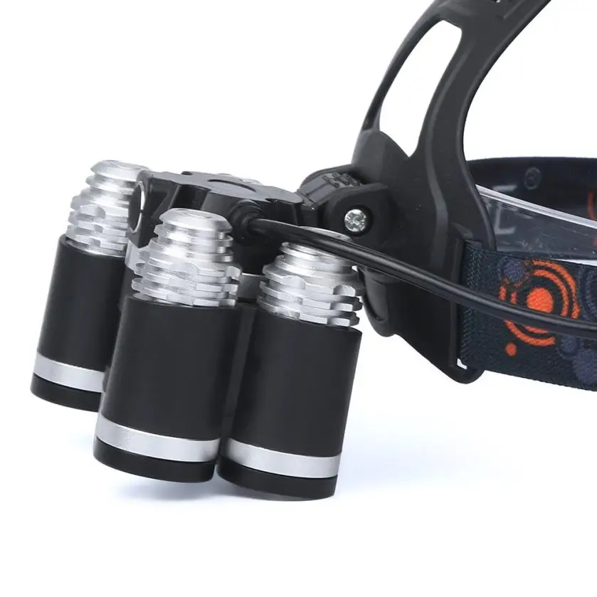 35000LM 5x CREE XM-L T6 LED Headlamp Headlight Flashlight Head LightLamp flashlight 1865 Tactical Weapon Light for hunting DEC22 | Спорт и