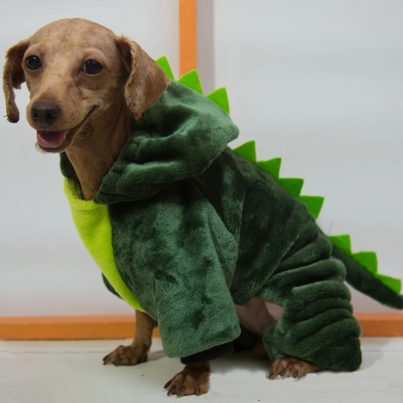 

Dinosaur Image Cosplay Costume Pet Dog Clothes for Dogs Soft Autumn Winter Warm Dog Hoodies for Small Dogs XS-XL