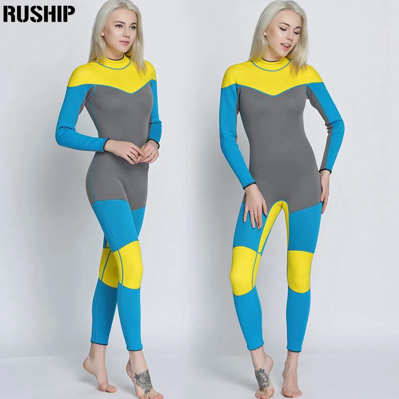 Новинка 3 мм качественный женский эластичный плотный Неопреновый Костюм для
