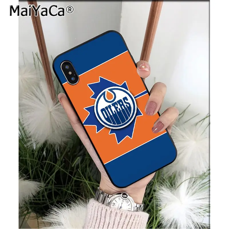 MaiYaCa Edmonton Oilers клиент высокое качество чехол для телефона для Apple iPhone 8 7 6 6S Plus X XS MAX 5 5S SE XR Чехол для мобильного телефона s - Цвет: A10