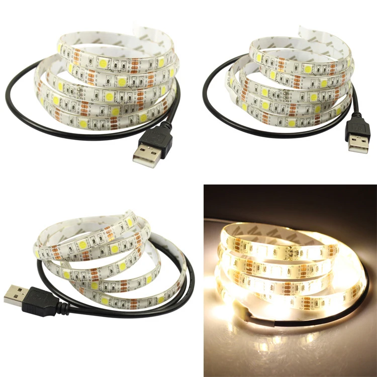 Светодиодная лента SMD5050 с USB 5 В 50 см 1 м 2 | Лампы и освещение