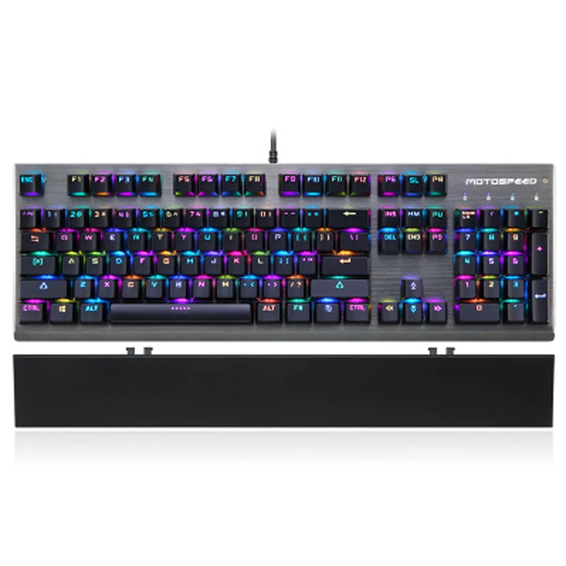 Motospeed CK108 оригинальный RGB синий переключатель механическая русская/английская