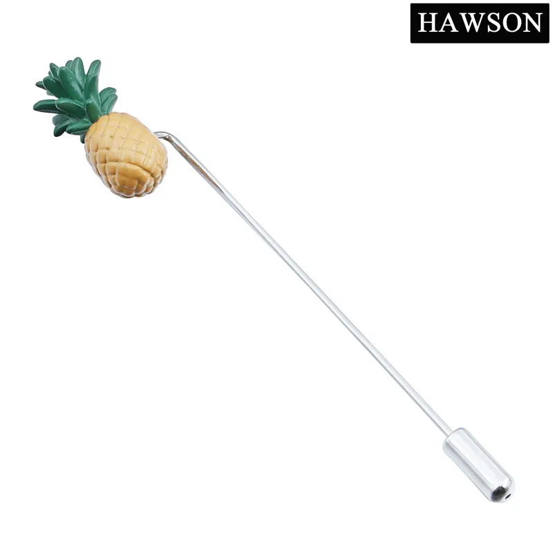 HAWSON Горячая брошь с ананасом шпильки новый дизайн длинный отворот булавка для