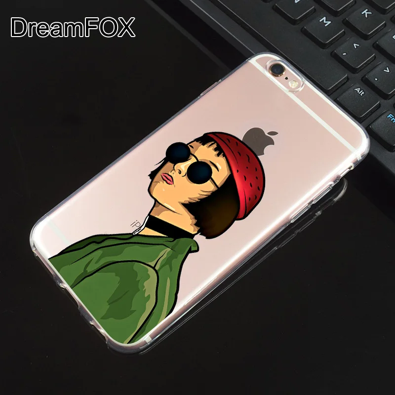 DREAMFOX N108 Leon Матильда Мягкий ТПУ силиконовый чехол для Apple iPhone XR XS Max 8X7 6 S Plus 5 5S SE 5C 4 4S