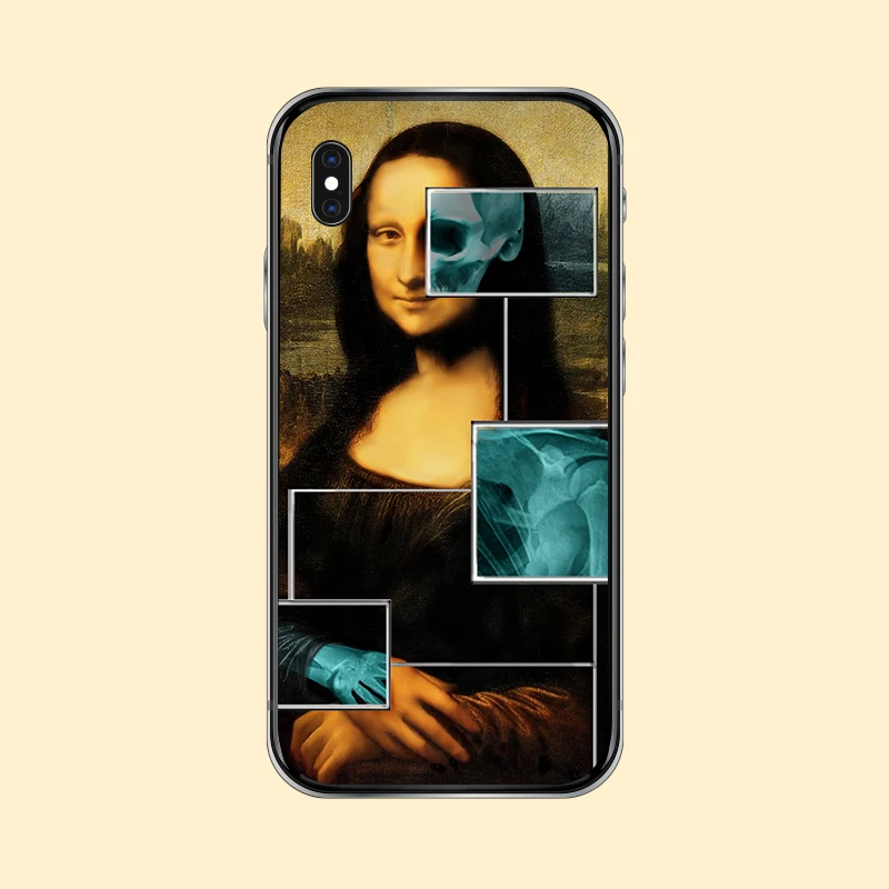 Чехол для телефона с рисунком Моны Лизы мягкий чехол iphone X XR XS MAX 8 7 6 6S 5S PLUS SE MonaLisa Gum