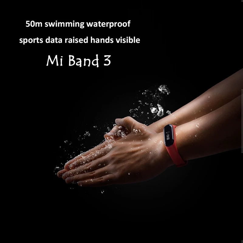 Глобальная версия Xiaomi Mi Band 3 Смарт водонепроницаемый 5ATM Miband Android IOS фитнес трекер