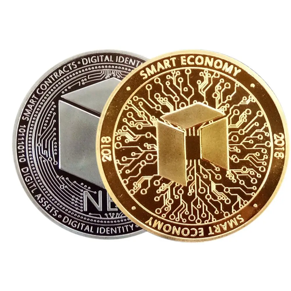 NEO Виртуальная памятная монета с покрытием из золота и серебра Volor виртуальная